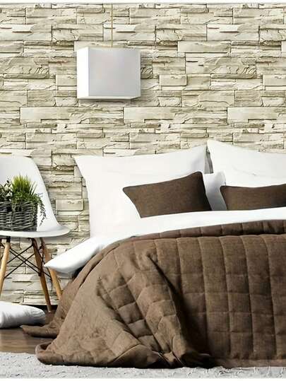 1 Rotolo di carta da parati in vinile rimovibile e riutilizzabile, autoadesiva, adatta per studio, soggiorno, sala da pranzo, bagno, camera da letto, pareti commerciali e residenziali, dormitori, negozi, cucine, bagni, rinnovo di mobili, scrivanie, armadi, carta da parati rimovibile, mobili, elettrodomestici, impermeabile, resistente alle macchie, insonorizzante, adesivo piatto di lusso, comoda per la decorazione della casa, adesivo per parete TV, armadietti, vanità, decorazione della casa, permettendoti di rinnovare la tua casa.