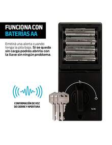 Redlemon 3-In-1 Outdoor Smart Lock: App, Password, Or Key - Black - View 8