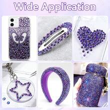 21000Pcs Purple Black Rhinestones For Bedazzling Kit, Mix Sizes Jelly Bedazzling Resin Gems, Gems Bedazzling For Crafting, Flatback Resin Rhinestones For Craft DIY Face Makeup{"Color_name":"S22"} - S22 - 查看 8