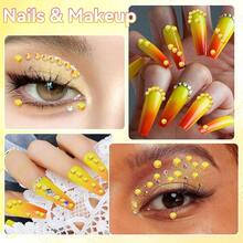 21000Pcs Light Yellow Rhinestones For Bedazzling Kit, Mix Sizes Jelly Bedazzling Resin Gems, Yellow Gems Bedazzling For Crafting, Flatback Resin Rhinestones For Craft DIY Face Makeup{"Color_name":"S19"} - S19 - 查看 7