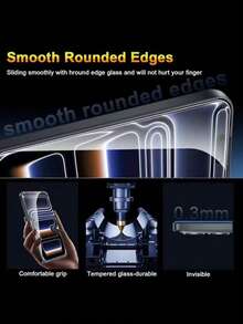 (2 Packs) 9H Tempered Glass Screen Protector For IPhone 17 Pro, Compatible With IPhone 17 Pro Max, 17, 16, 15, 14, 13, 12, 11, 16E, 16 Pro Max, 16 Pro, 16 Plus And Other Models, Drop-Proof, Suitable For Phone Cases