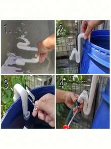 1pc Rainwater Transfer And Overflow Tool Kit - Upgraded Durable Plastic Material, Self-Priming Siphon Hose Set With Anti-Clog Design For Easy Automatic Drainage And Filling System - Emergency Flood Prevention, Fish Tanks, Pools, No Power Required