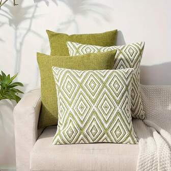 4 pièces Housses de coussin de style bohème pour canapé et lit, 45x45cm housses de coussin imprimées en lin doux. Idéal pour cadeau, coussin de canapé, étoile, style décoratif, facile à utiliser, oreillers, coussins de canapé, décoration d'intérieur