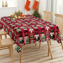1pc Christmas Nutcracker Soldier Rectangular Durable Polyester Fabric, Suitable For Home, Kitchen, Garden, Holiday Gatherings, Weddings, Restaurants And Banquets, Wedding Season Decor, Christmas Decor - Multicolor - View 17