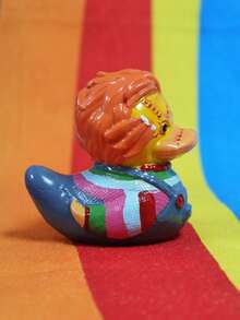 Horror Movie Character Series Duck - Evil Prankster Resin Figurine, ABS Material, Perfect For Halloween Or Themed Parties