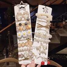 20 Pieces / Sets Of Exquisite Bow-Shaped Metal Hairpins, With Artificial Decorations - Elegant Hairpins For Ladies, Sweet Side Bangs Clips, And Fashionable Hair Accessories Suitable For Any Occasion