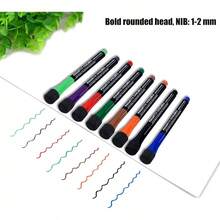 8 Pack Low Odor Dry Erase Markers Fine Tip, Assorted Colors Whiteboard Markers, Fine Point Magnetic Dry Erase Markers With Eraser, Office School Home Supplies