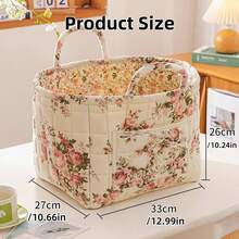 Cesta de almacenamiento de estilo bohemio, cesta de lavandería de gran capacidad, cesto de lavandería plegable de 12.2" x 10.23" x 10.23" con asas fáciles de transportar