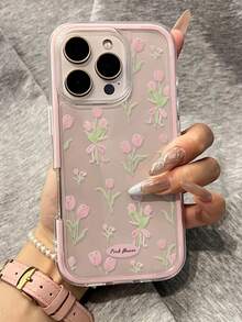 郁金香彩绘粉色大孔简约二合一防摔加厚手机保护壳适用于 17/17 Pro/17 Pro Max、16/11/16 Pro/16 Plus/16 Pro Max/16e、15 Pro Max、13/14/12/XS/XR、15 Pro Max、16 XR/7/8、16 Pro Max、15 Pro Max、12 Pro Max、13 Pro Max、14 Pro Max、13、11、12P、14、P11软壳、P12防摔、XS.XR手机壳、保护套 - 彩色 - 查看 3