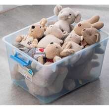 Large Transparent Storage Box, Thick Plastic Household Storage Container With Lid, 36L/55L - Multicolor - View 11