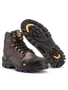 Caterpillar Men's Safety Ankle Boot 2190, PVC Toe With Gel Insole! - Brown - View 4