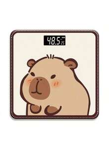 Báscula de capibara a batería, diseño de dibujos animados lindo, adecuada para uso familiar. - Café integral - Ver 8