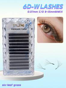 SF-Sechsblättrige Kleeblatt Künstliche Wimpern Kleine Box 12 Reihen, einfach aufzunehmen ohne zu verstreuen, zeitsparend und arbeitssparend, Qualität