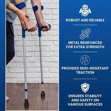 Cane Tips Pack Of 2 - 34 Heavy Duty Rubber Cane Tips - Durable And Non - Slip Walking Stick Tips Canes, Crutches, And Walkers - Black - Initial - View 5