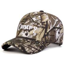1Piece Men Letter Embroidered Camouflage Baseball Hat Outdoor Adjustable Sunscreen Leisure Hat Spring Autumn Travel Tourism Beach Vacation - Multicolor - View 3