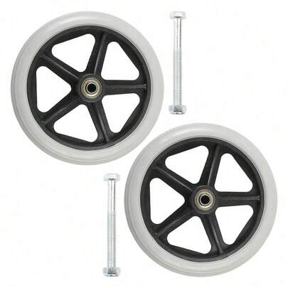 Heavy Duty Wheelchair Replacement Front Wheel Solid Tire Wheel 2PCS  UK