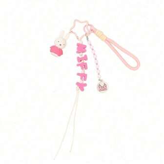  Miffy PVC Keychain Cute Rabbit Cartoon Figure Hanging Ornament Bag Charm Gift For Girls Birthday Teenager Plush Toy Collection Phone Decor Accessory Adorable