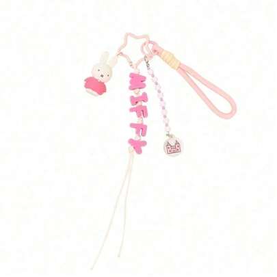 Hasbro Llavero de PVC de Miffy, figura de conejo de dibujos animados adorable, adorno colgante, accesorio de bolso, regalo para niñas, adolescentes, colección de juguetes de peluche, decoración de teléfono