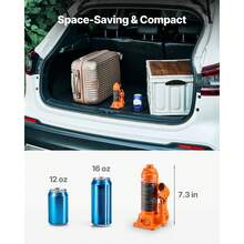 Hydraulic Bottle Jack, 4 Ton (8818.4 Lbs) Capacity, 7.3-13.8 Inch Lifting Range, Heavy Duty Welded Bottle Jack For Car, SUV, Pickup, Auto Repair, House Lift And Agricultural Equipment, Orange - 4T 7.3-13.8 Inch - View 5
