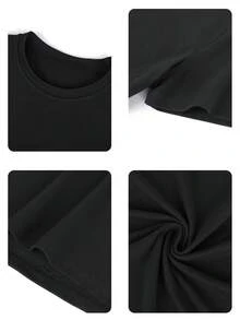 Women T-Shirts - 黑色-2 - 查看 4