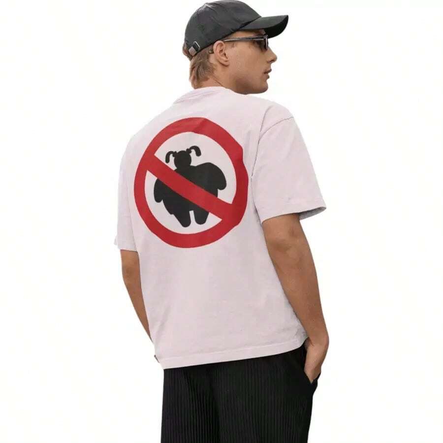 Unisex Oversized T-Shirt Prohibited Fat LL - White - View 1