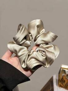 1/3pcs Women Silky Satin Black/Brown/Khaki Hair Scrunchies, Elegant, Versatile, Minimalist, Suitable For Daily, Casual, Commute, Vacation, Ponytail, Bun, Face Washing, Makeup, Outfit Matching ,Hair Ties ,Scrunchy Hair Ties
