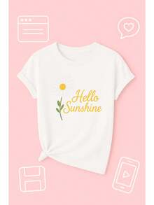 kit 3 camisetas infantil e juvenil para meninas com estampas florais e coração 100%algodão blusa para meninas pre adolescantes e joevns - preto, branco e rosa - Visão 2