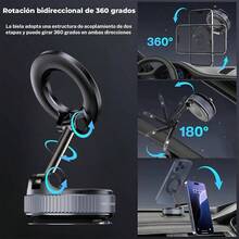 Soporte Magntico para Telfono Celular, Soporte de Telfono con Ventosa Magntica al Vaco, Soporte magntico para telfono con Ventosa de vacio Blanco - Blanco - Ver 4