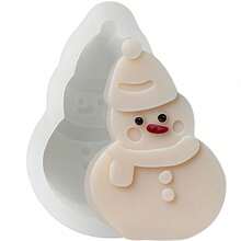 Molde de vela con tema navideño - Árbol de Navidad, Reno, Muñeco de nieve, pan de especias, jabones, bombas de baño, chocolates y manualidades de gelatina 1 pieza Decoraciones navideñas Pijamas navideños Regalos de Navidad Decoraciones navideñas