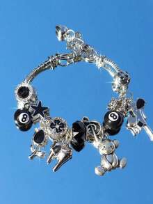 1pc Gothic Style Charm Bracelet, 1pc Dark Style Charm Bracelet, 1pc Symbol Devil Charm Bracelet, Party Cosplay Bracelets