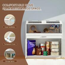 Hamster Cage With Storage Cabinet - Extra-Large Habitat, 360° Acrylic Viewing Panels, Bite-Resistant Design & Easy-Clean Pull-Out Drawer For Hamsters, Rabbits, Guinea Pigs, Hedgehogs, Large Hamster Cage, Small Pet Habitat, Multilevel Habitat, Reinforced Frame, Pet Habitat, Pet Enthusiasts - Large - 查看 9
