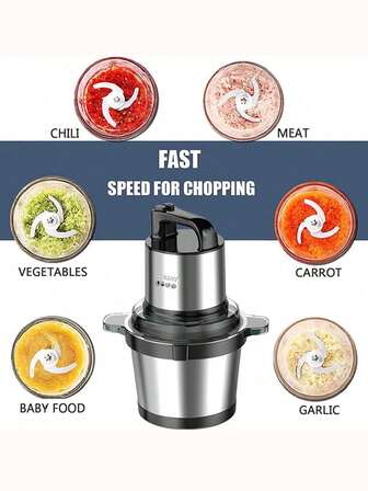  SOKANY SK-7028 Picadora de carne totalmente automática de 800W, Picadora de verduras, Embutidora eléctrica, 4L
