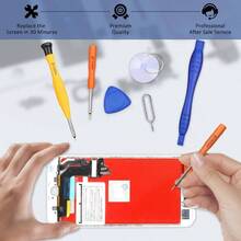 Yodoit Para Plus Pantalla LCD Digitalizador Tctil de Cristal Reemplazo con Marco+ Kit de Herramientas de Reparacin 5.5 Pulgadas de Blanco - iPhone 7 Plus - Blanco - Ver 4