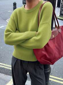 Vaiaye Christmas Women's Autumn Casual Knit Pullover Sweater