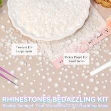 21000Pcs White Rhinestones For Bedazzling Kit, Mix Sizes Jelly Bedazzling Resin Gems, White Gems Bedazzling For Crafting, Flatback Resin Rhinestones For Craft DIY Face Makeup{"Color_name":"S11"} - S11 - 查看 5