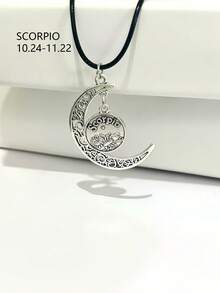 1pc Zodiac Sign Hanging Ornament, Rear View Mirror Decor, Metal Pendant, High-Quality Hanging Accessory