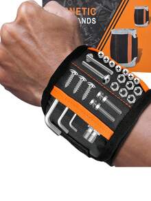 Tmacker Stocking Stuffers Magnetic Wristband For Holding Screws Nails Bits - Adjustable Hook And Loop Strap Breathable, Gift For Men Dad Husband Grandfather, DIY Craftsman, Christmas Birthday