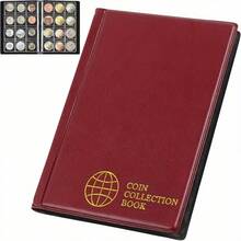 120pcs Coin Collection Album With Transparent Plastic Pages And Navy Blue Cover, PVC Coin Storage Album With Labeled Compartments, Storage For Collectors To Organize World Coins, Pennies, Nickels, Dimes, Half Dollars - Multicolor - View 6