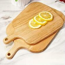 1 Stück Holz Schneidebrett, beidseitig verwendbares Hackbrett für den Haushaltsgebrauch, geeignet für Obst, Steaks, Fleisch, Gemüse, Käse, mit Griff, Sicherheits-Käse- & Wurstplatte, abwaschbare Obstplatte, Haushalts-/Studentenküchen-Zubehör, geeignet als Geschenk zu Weihnachten, Halloween, Erntedank, Herbstdekoration