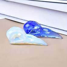 1pc Unique Marbling Patterns & Pocket-Sized Home/Office/Jewelry Decoration Gift, Skull Decoration, Office Ornament, Artistic Sculpture, Artisan Carving, Miniature Sculpture, Home Stylists Halloween Gift