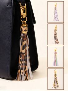 Conjunto de chaveiros com borlas | Pingentes coloridos e estampados para bolsas e chaves - Acessórios boêmios e chiques para mulheres