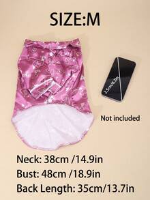 Pijama de mascota con estampado lindo y ligero de poliéster, adecuado para gatos y perros pequeños para usar en casa (no apto para perros grandes) - Morado - Ver 8