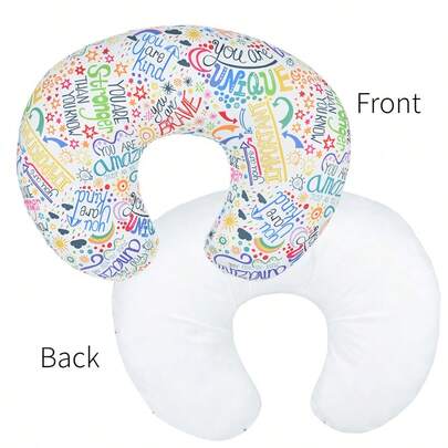 1PC Baby Nursing Pillow Cover Newborn U-Shaped Breastfeeding Pillowcase Cushion Cover Stretchy Replaceable Forest Floral Pillow Cover Slipcover