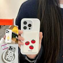 1件创意涂鸦乡村风格番茄、兔子、梨图案磁性卡套及手机背贴 - 彩色 - 查看 2