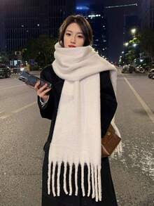 1 Stück Hochzeitskleid Schal für Frauen, warmer Braut Umhang für Winterhochzeit, dicker Kunstpelz Umhang - Verschiedenfarbig - Übersicht 3