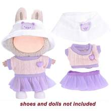 17 Cm Doll Clothing Set,Compatible With Labubu,Clothing Set Suitable For 6.7-Inch Doll Set, Fashionable And Unique Hat And Clothing Accessories, Suitable For First/Second/Third Generation Dolls To Play And Display ,Clothing Set Only,(Excluding Dolls And Shoes) - Multicolor - View 13