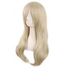 D24 Inch/60 Cm Side Bangs Stylish Long Great Wavy Curly Cosplay Party Wig Blonde - 金髮女郎 - 查看 3