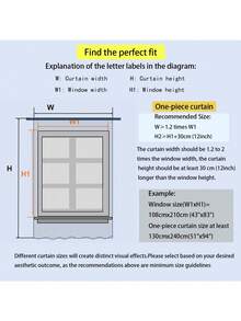 1pc Simple Weeping Willow Printed Window Curtain - Green - View 2