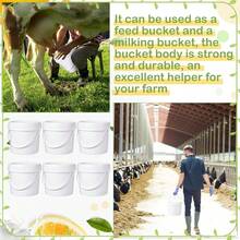 Leinuosen 8 Pcs Plastic Bucket With Handle And Lid Durable Heavy Duty Food  Bucket Pail Container For Multipurpose Storage Paint Art Crafts Projects,(1 Gallon,White)