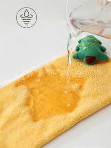 1 件/4 件圣诞节可爱柔软手巾，悬挂式吸水速干手巾，绣有圣诞树、雪人、圣诞老人、驯鹿图案 - 彩色 - 查看 3